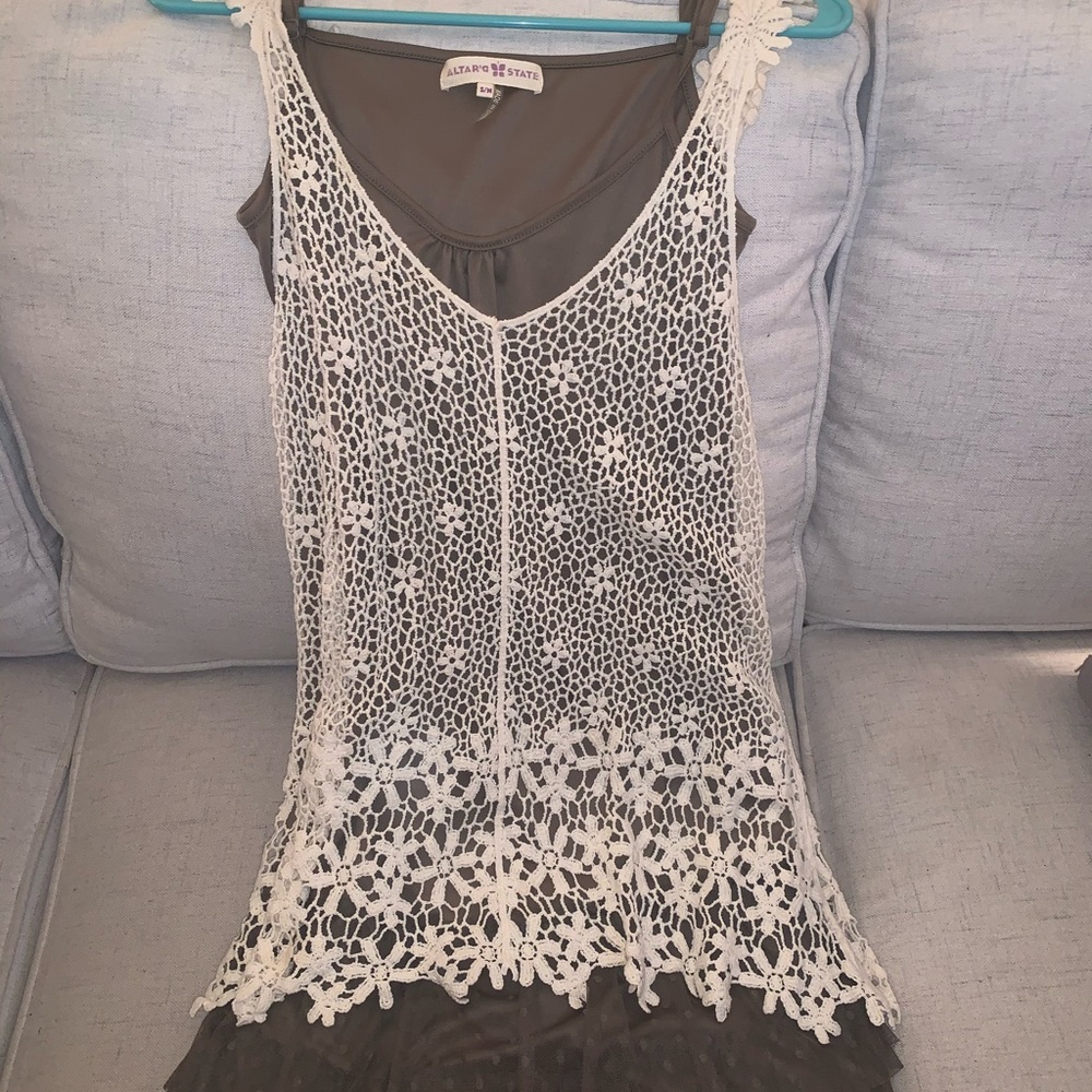 Altar’d State brown and tan dress